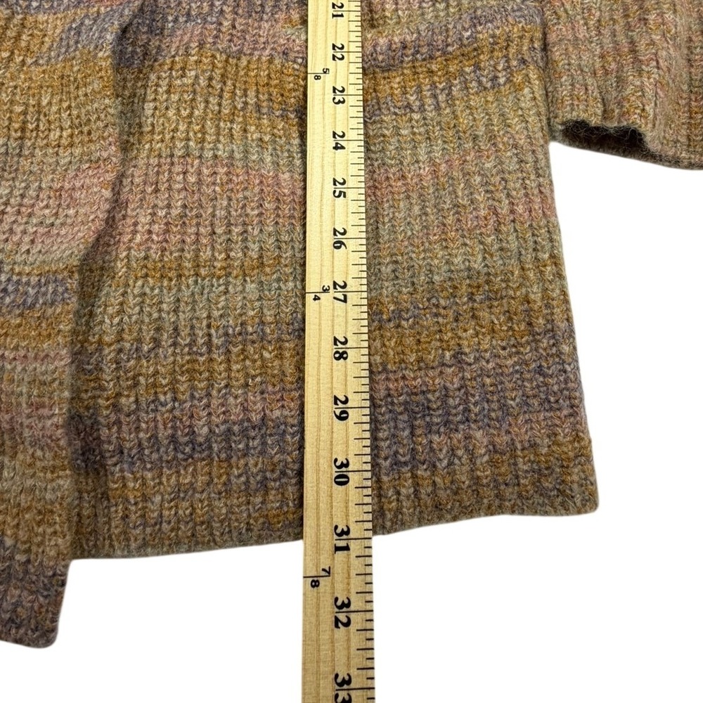 Anthropologie Maeve Hallie Space-Dyed Cardigan/Sweater Medium Sunset Ribbed Knit - Picture 7 of 7